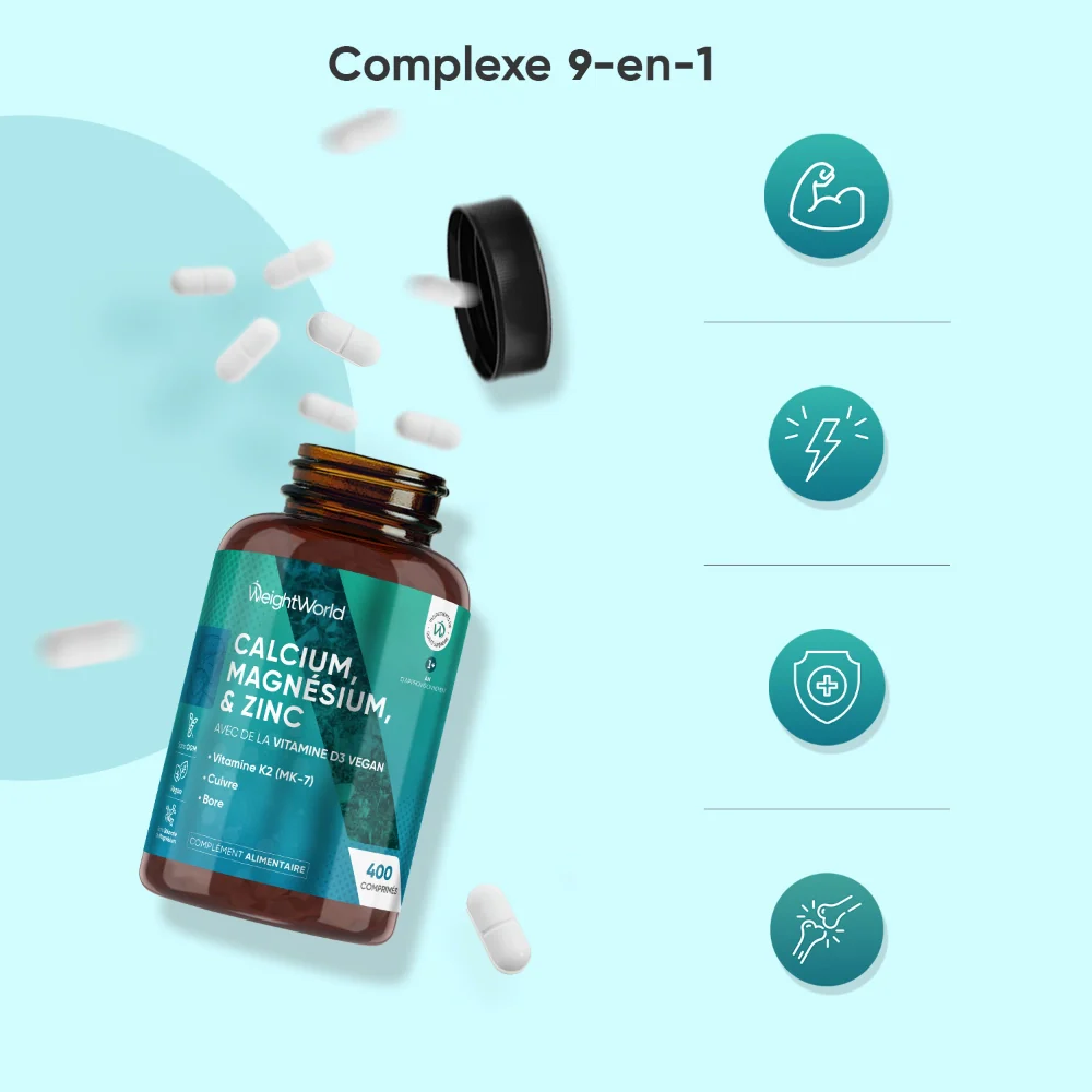 Calcium, Magnésium, Zinc + Vitamine D3 - Image 3