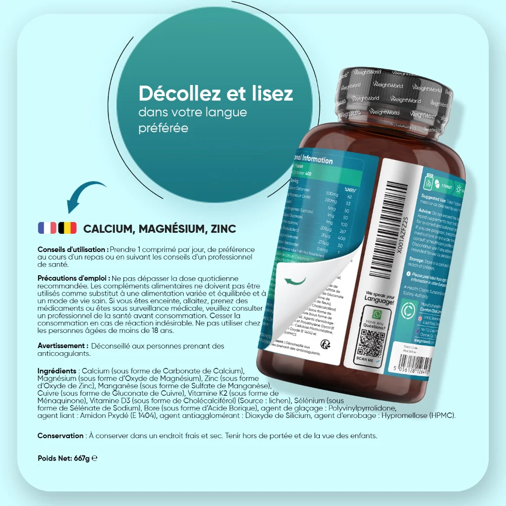 Calcium, Magnésium, Zinc + Vitamine D3 - Image 7