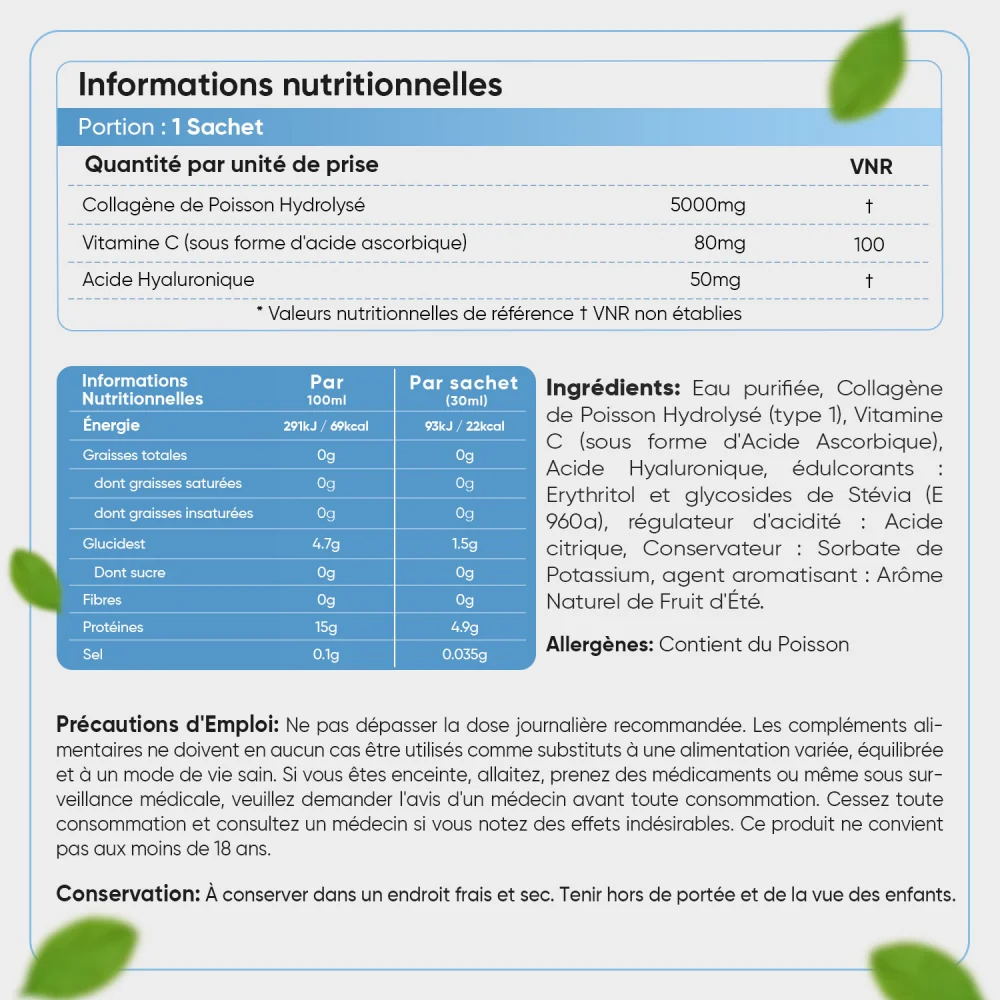 Collagène Marin Liquide en Sachets-Doses 5000 mg - Image 5