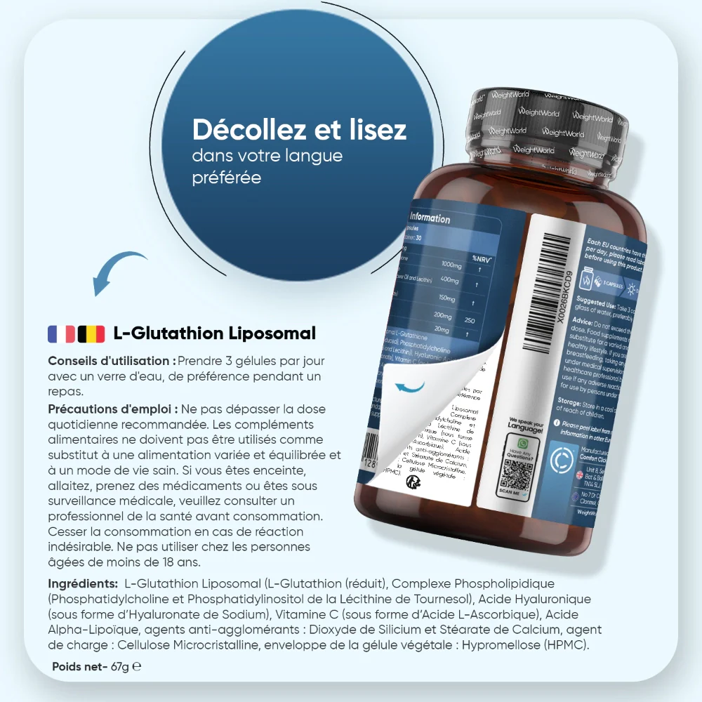 Complexe de L-Glutathion Liposomal Réduit (GSH) - Image 5