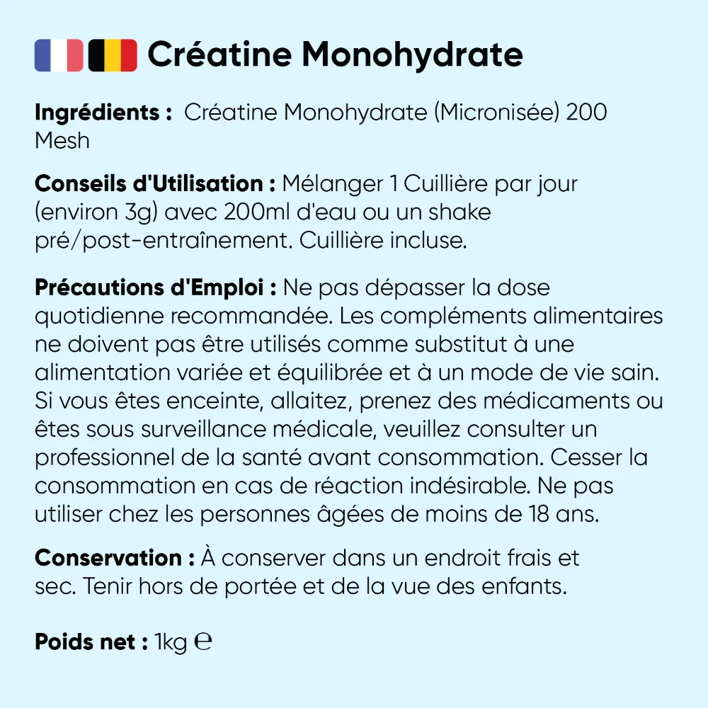 Créatine Monohydrate en poudre micronisée 100% pure - Image 14
