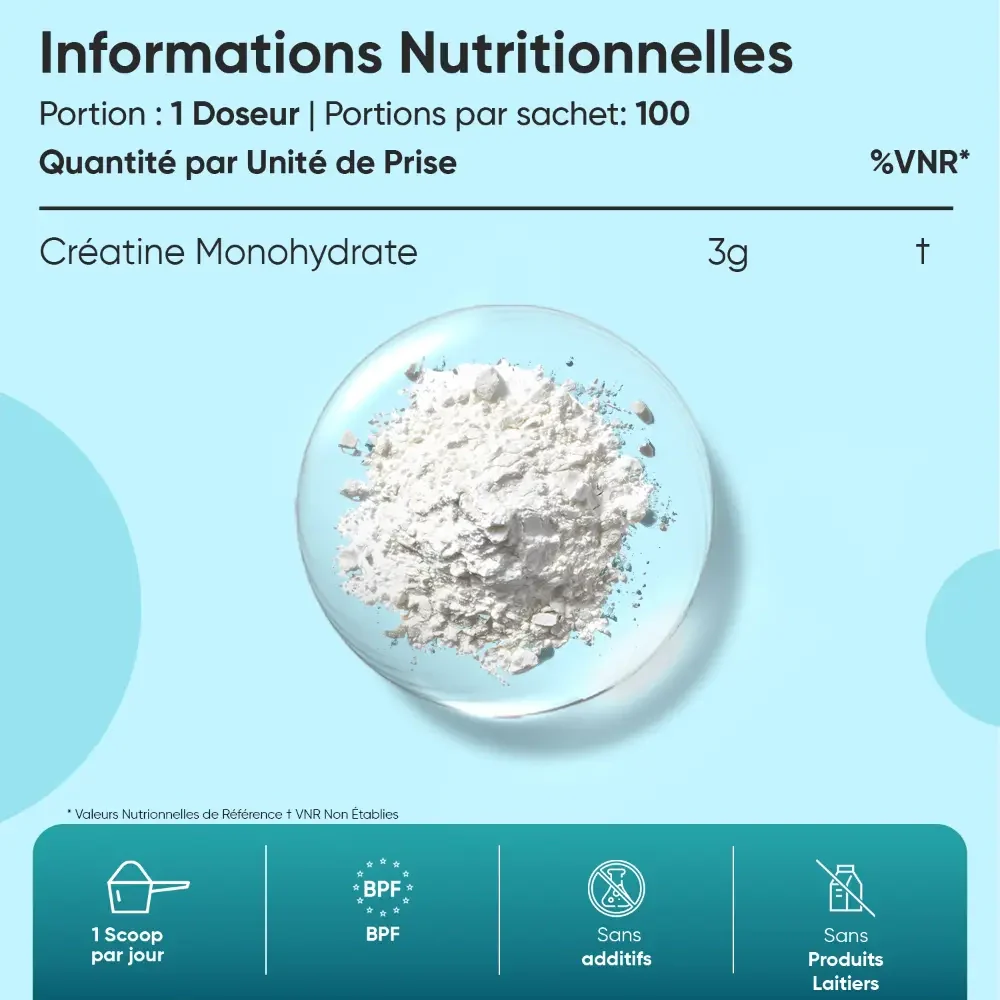 Créatine Monohydrate en poudre micronisée 100% pure - Image 5