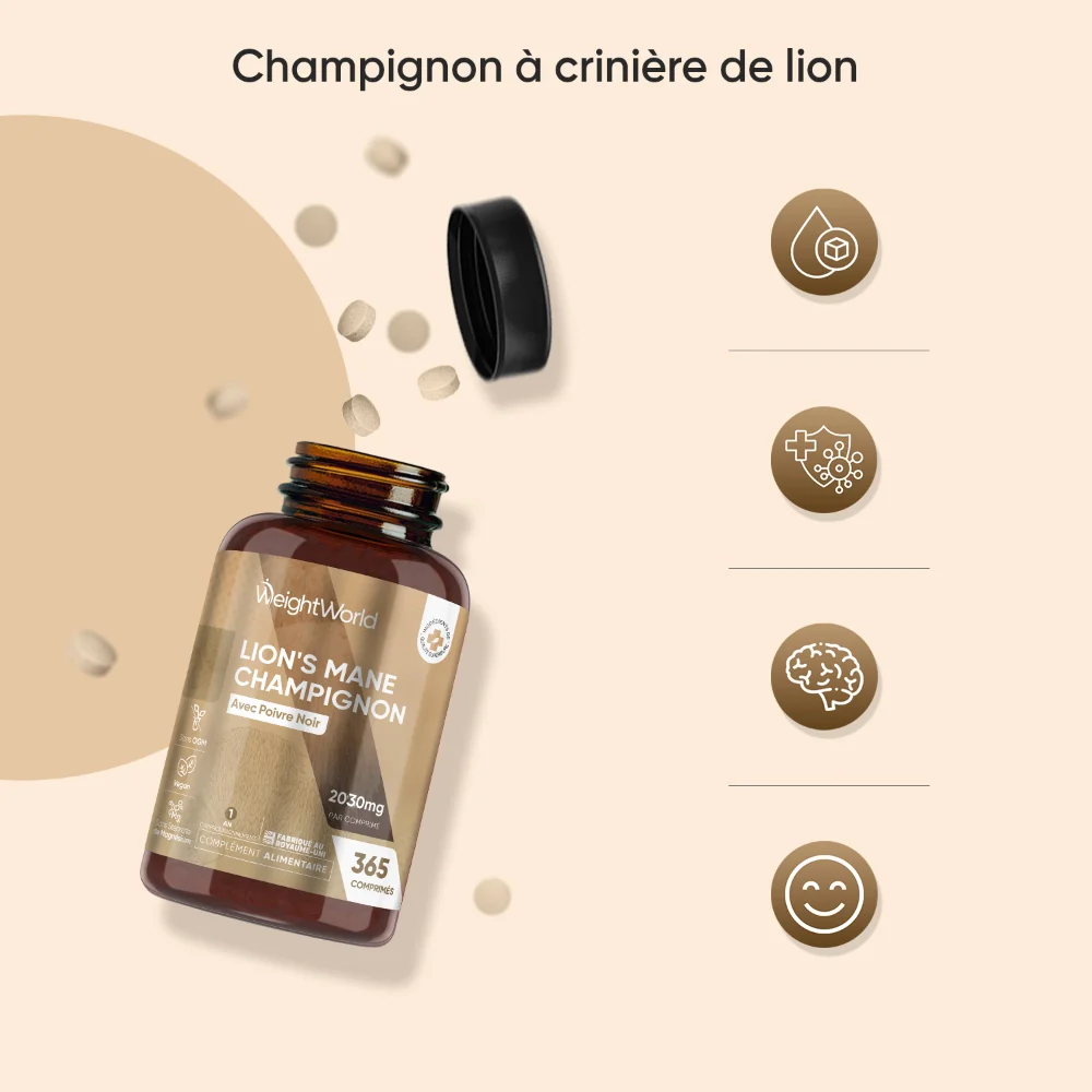 Crinière de Lion avec Poivre Noir - Image 3