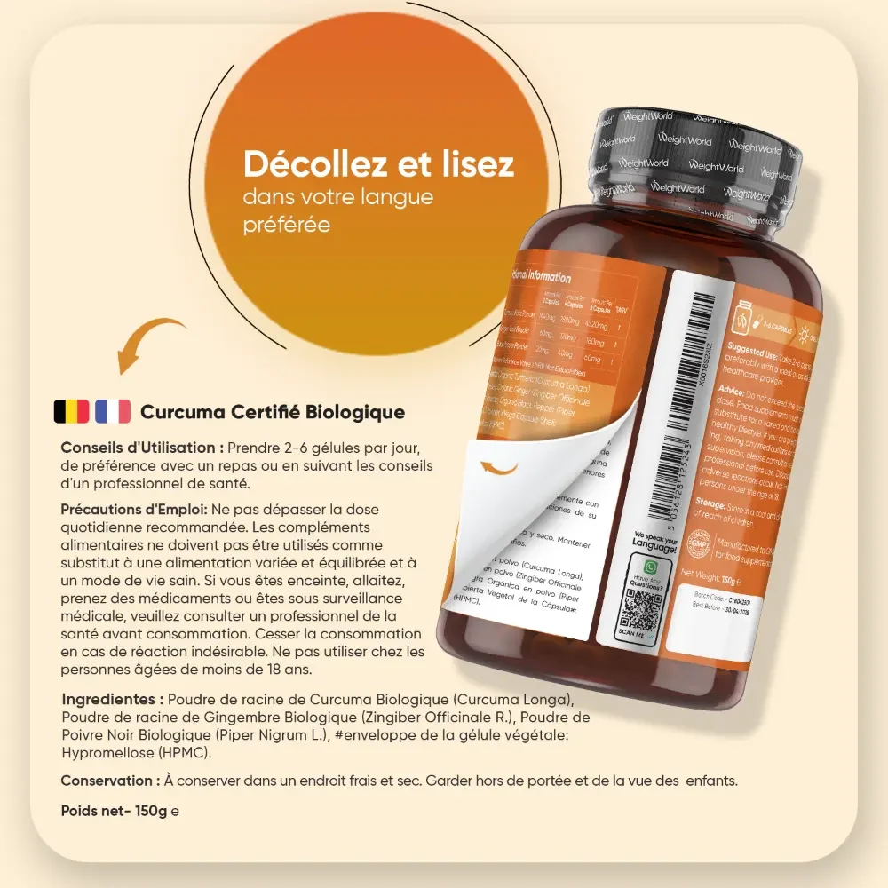 Curcuma avec Poivre Noir et Gingembre Bio - Image 7