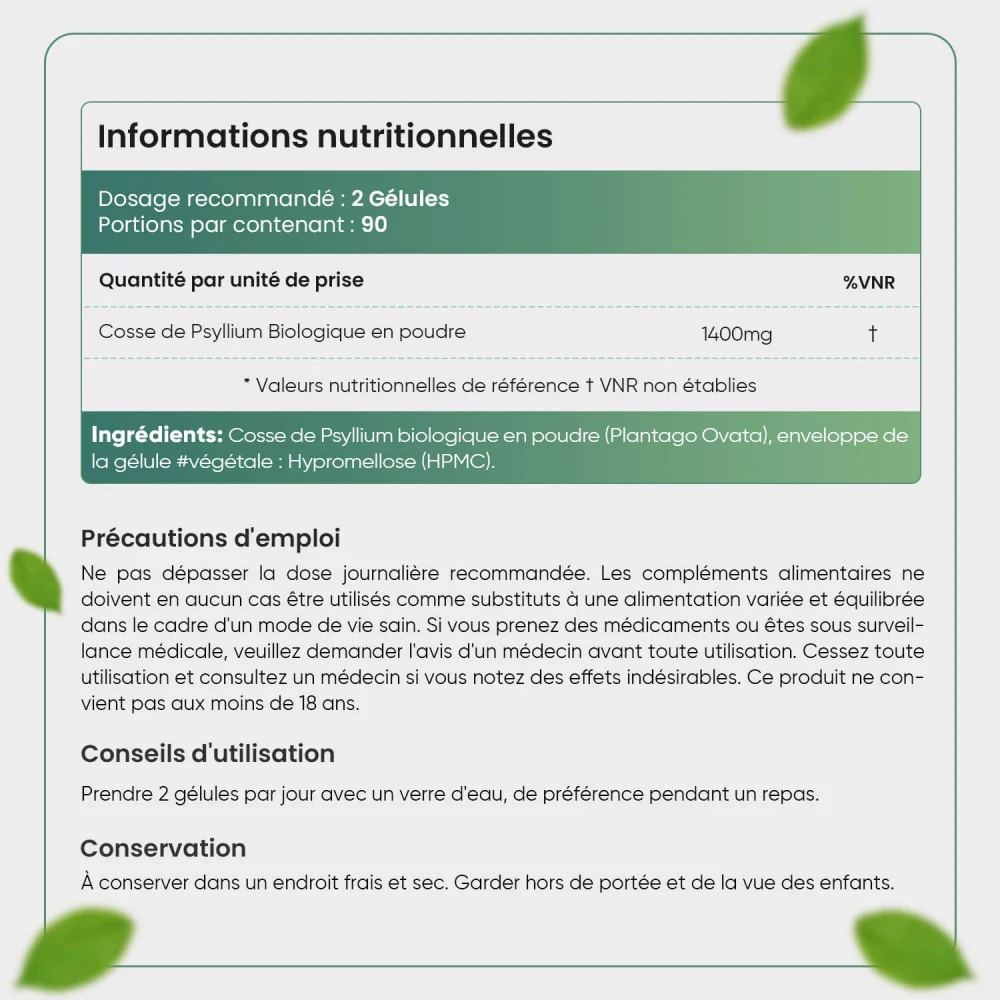 Enveloppe de Psyllium Bio - Image 5