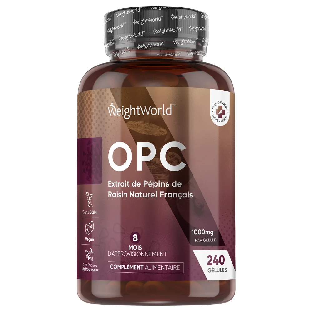 Extrait de Pépins de Raisin Français OPC 1000mg