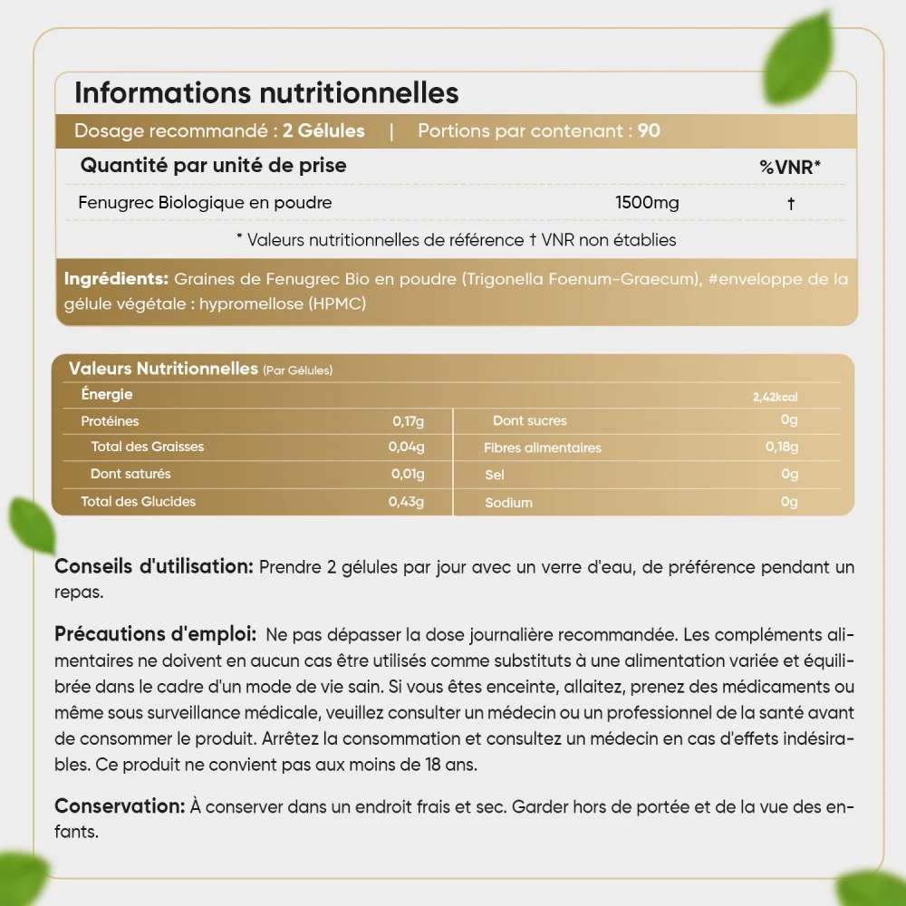 Fenugrec Bio en gélules - Image 4