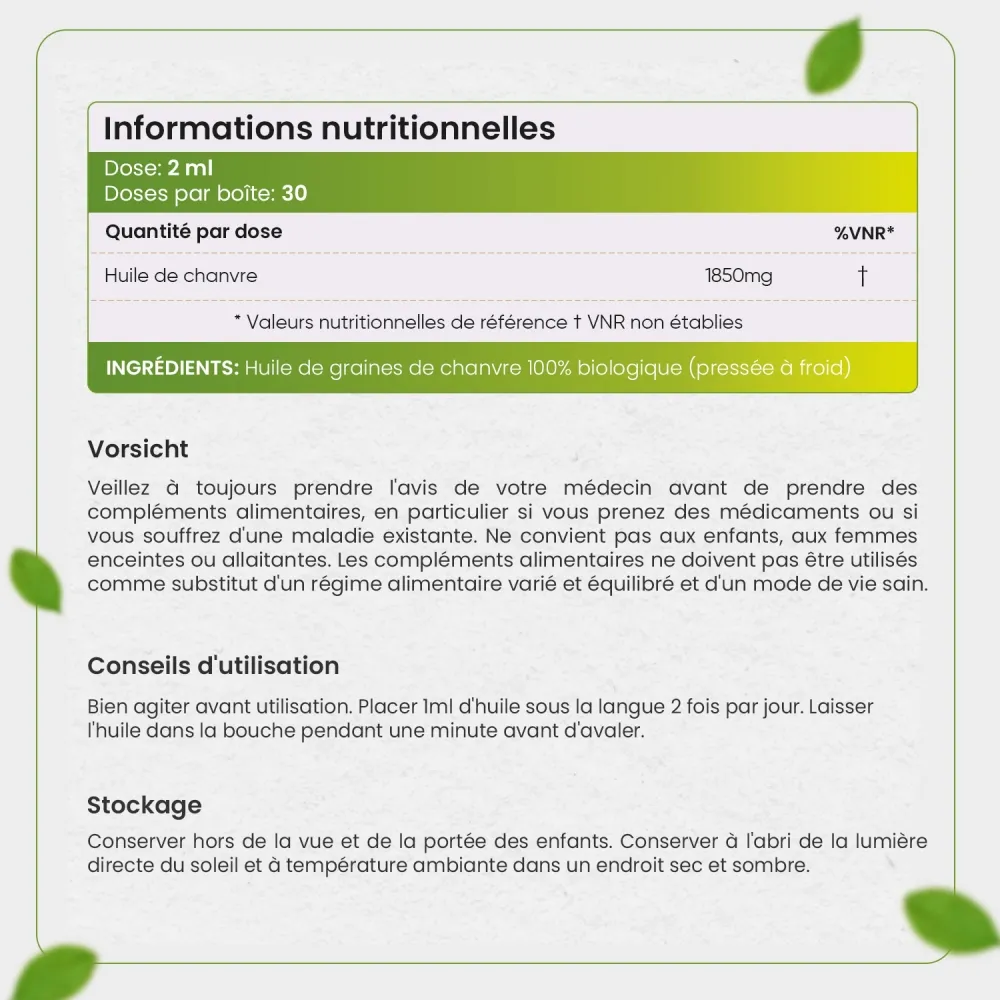 Huile de Chanvre Bio 1850mg - Image 6