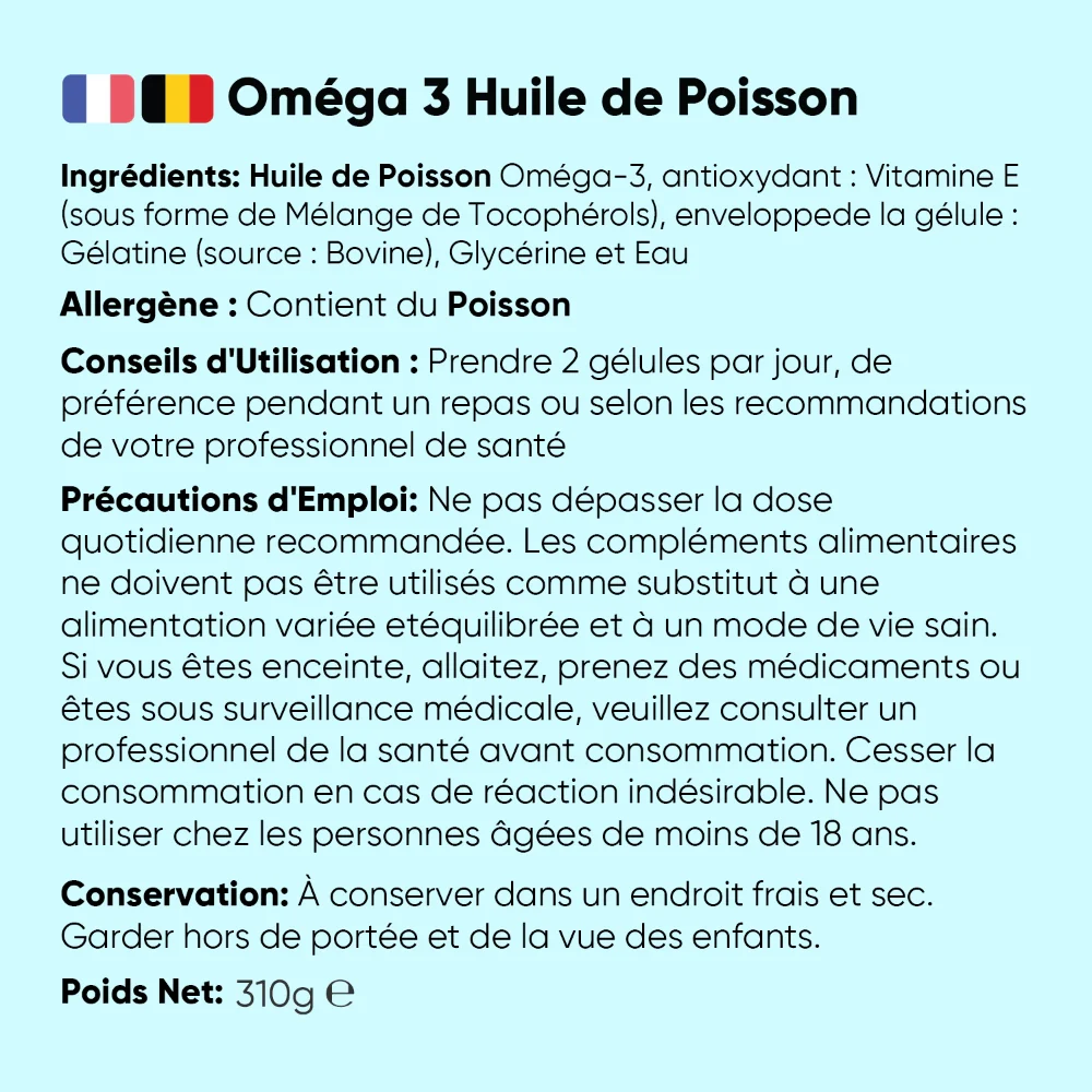 Oméga-3 Huile de Poisson en capsules molles - Image 7