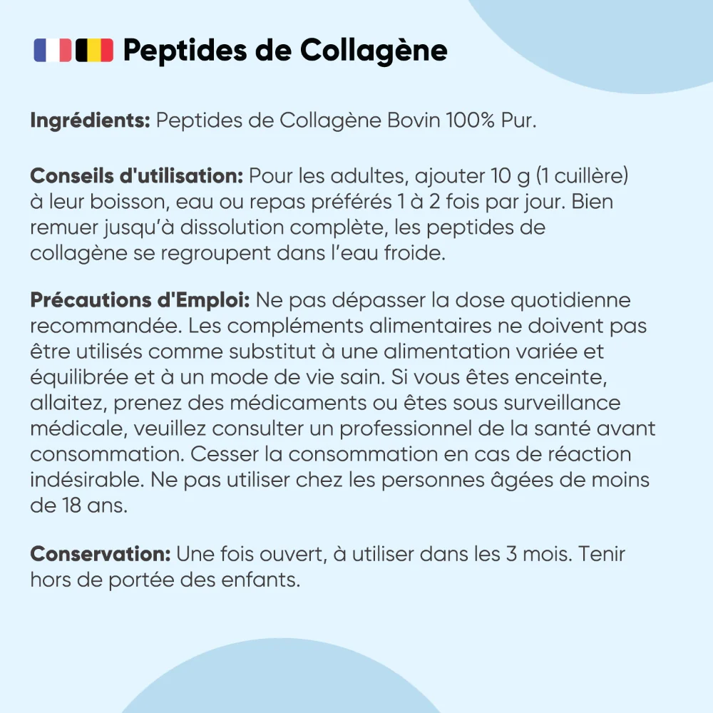 Peptides de Collagène Hydrolysé en Poudre 500 g - Image 7