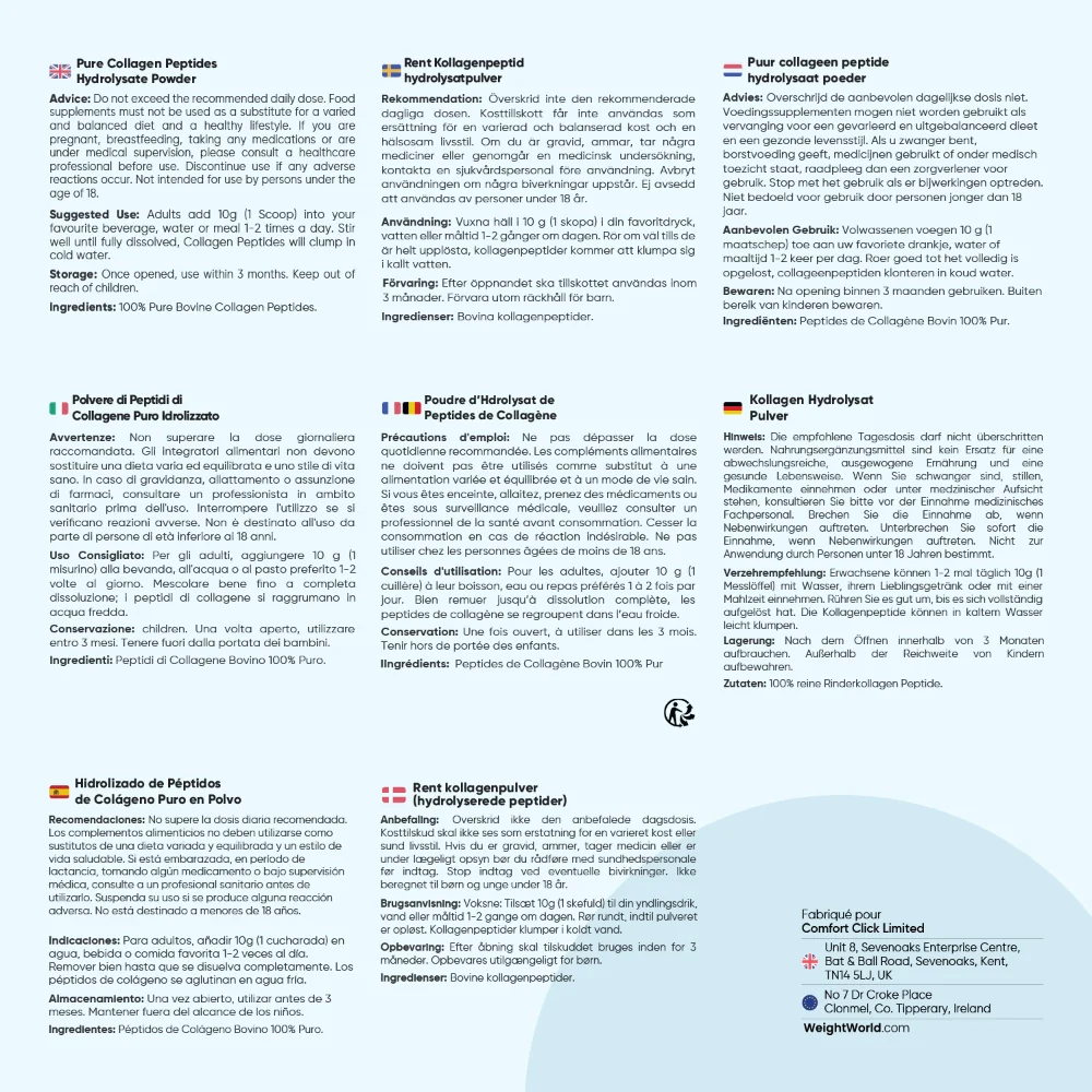 Peptides de Collagène Hydrolysé en Poudre 500 g - Image 8