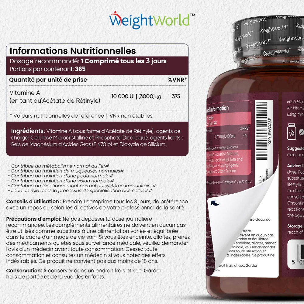 Vitamine A 10000UI (3000 µg) - Image 3