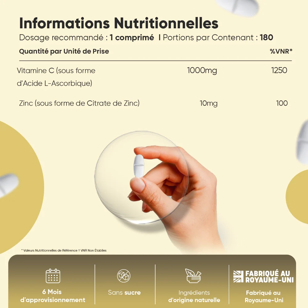 Vitamine C et Zinc en Comprimés - Image 6