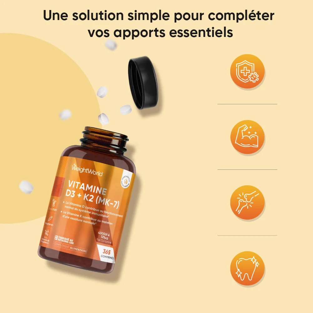 Vitamine D3 et K2 en comprimés - Image 3